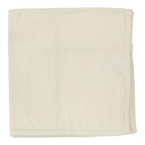 Pinpoint wrapover footie and bonnet - Cream