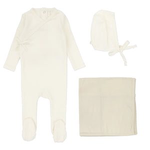 Pinpoint layette set - Ivory