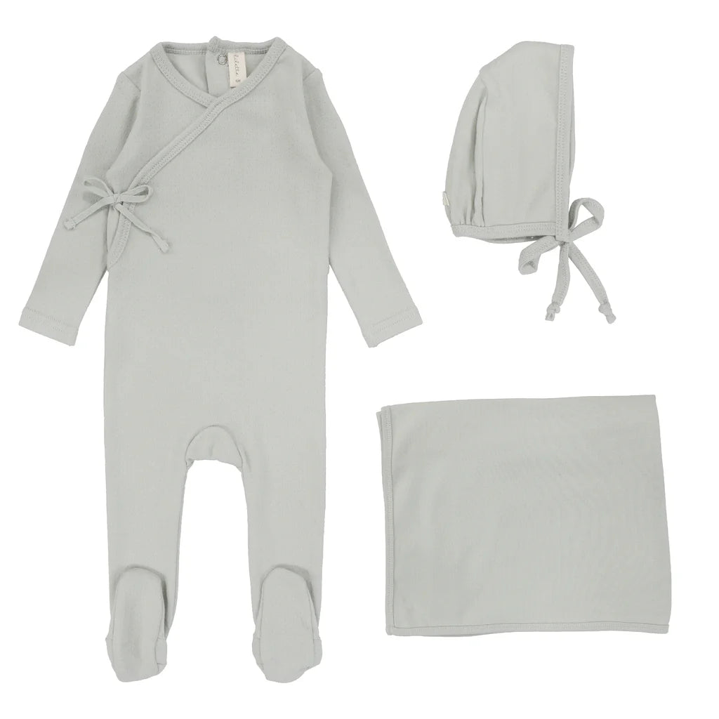 Pinpoint layette set - Sea Blue