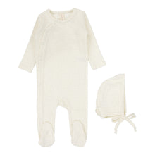 Load image into Gallery viewer, Speckled layette set - vanilla/slate
