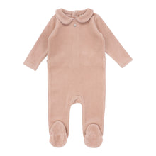 Load image into Gallery viewer, Velour collar layette set - Dusty pink
