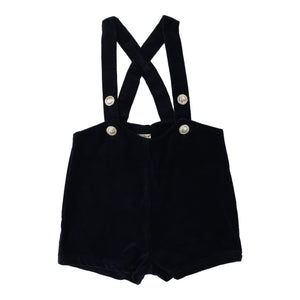 Velvet suspender shorts - Navy velvet