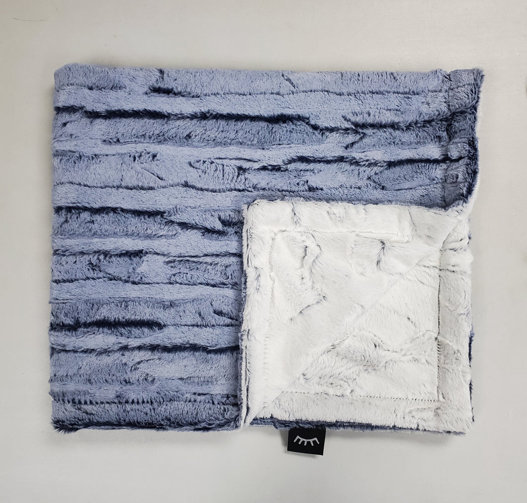 Snowflake denim cozy blanket