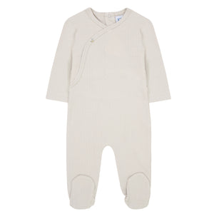 Stone pointelle button layette set