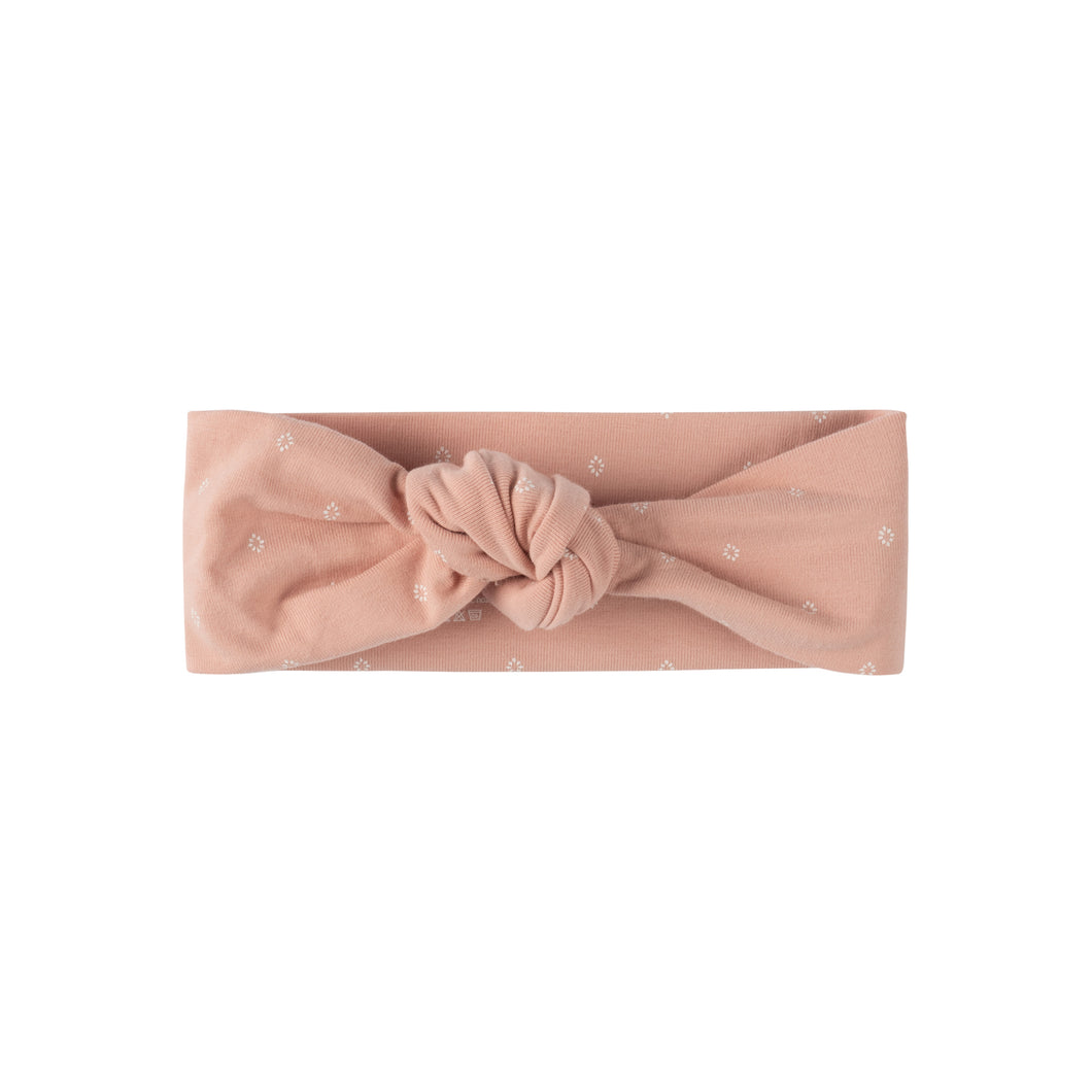 Warm pink/white diamond knot headband