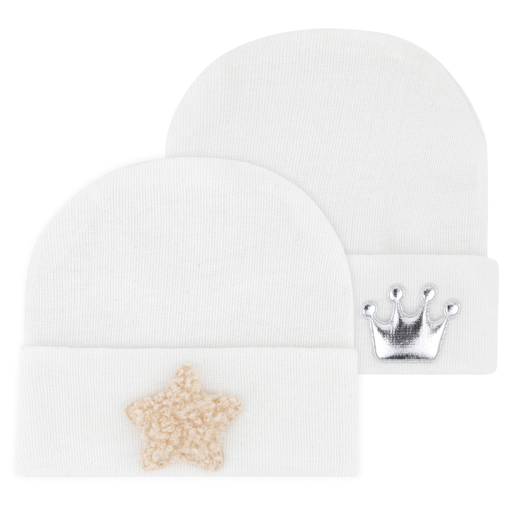 2-Pack Hospital Hats - White