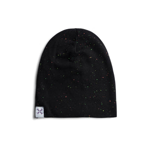 Black speckled knit beanie