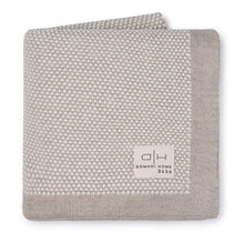 Load image into Gallery viewer, Domani stipple light beige/natural baby blanket
