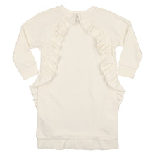 Load image into Gallery viewer, French terry ruffle dress - white
